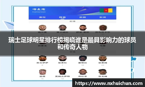 瑞士足球明星排行榜揭晓谁是最具影响力的球员和传奇人物